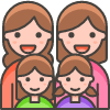 Family Woman Woman Girl Girl 2 emoji - Free transparent PNG, SVG. No sign up needed.