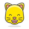 Grinning Cat Face With Smiling Eyes emoji - Free transparent PNG, SVG. No sign up needed.
