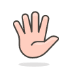Hand With Fingers Splayed 2 Element from Emoji - Free Set