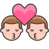Kiss Man Man 2 emoji - Free transparent PNG, SVG. No sign up needed.