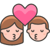 Kiss Woman Man 2 Element from Emoji - Free Set
