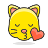 Kissing Cat Face emoji - Free transparent PNG, SVG. No sign up needed.