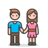 Man And Woman Holding Hands 2 emoji - Free transparent PNG, SVG. No sign up needed.