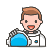 Man Astronaut 2 emoji - Free transparent PNG, SVG. No sign up needed.