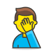 Man Facepalming 1 emoji - Free transparent PNG, SVG. No sign up needed.