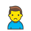 Man Frowning 1 emoji - Free transparent PNG, SVG. No sign up needed.
