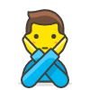Man Gesturing NO 1 emoji - Free transparent PNG, SVG. No sign up needed.
