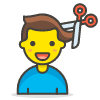 Man Getting Haircut 1 emoji - Free transparent PNG, SVG. No sign up needed.