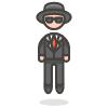 Man In Suit Levitating 2 Element from Emoji - Free Set
