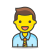 Man Office Worker 1 emoji - Free transparent PNG, SVG. No sign up needed.