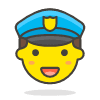 Man Police Officer 1 emoji - Free transparent PNG, SVG. No sign up needed.