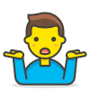Man Shrugging 1 emoji - Free transparent PNG, SVG. No sign up needed.