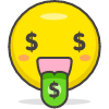 Money Mouth Face 1 emoji - Free transparent PNG, SVG. No sign up needed.