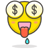 Money Mouth Face 2 emoji - Free transparent PNG, SVG. No sign up needed.