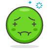Nauseated Face 1 emoji - Free transparent PNG, SVG. No sign up needed.