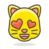 Smiling Cat Face With Heart Eyes emoji - Free transparent PNG, SVG. No sign up needed.
