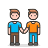 Two Men Holding Hands 2 emoji - Free transparent PNG, SVG. No sign up needed.