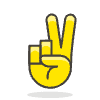 Victory Hand 1 emoji - Free transparent PNG, SVG. No sign up needed.