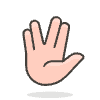 Vulcan Salute 2 emoji - Free transparent PNG, SVG. No sign up needed.