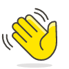 Waving Hand 1 emoji - Free transparent PNG, SVG. No sign up needed.
