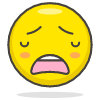 Weary Face 1 emoji - Free transparent PNG, SVG. No sign up needed.