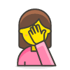 Woman Facepalming 1 emoji - Free transparent PNG, SVG. No sign up needed.