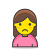 Woman Frowning 1 emoji - Free transparent PNG, SVG. No sign up needed.