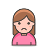 Woman Frowning 2 emoji - Free transparent PNG, SVG. No sign up needed.
