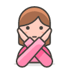 Woman Gesturing NO 2 emoji - Free transparent PNG, SVG. No sign up needed.