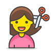 Woman Getting Haircut 1 emoji - Free transparent PNG, SVG. No sign up needed.