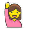 Woman Raising Hand 1 Element from Emoji - Free Set