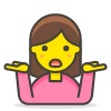 Woman Shrugging 1 emoji - Free transparent PNG, SVG. No sign up needed.
