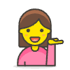 Woman Tipping Hand 1 Element from Emoji - Free Set