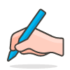 Writing Hand 2 emoji - Free transparent PNG, SVG. No sign up needed.