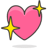 Sparkling Heart emoji - Free transparent PNG, SVG. No sign up needed.