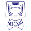 Game Consoles 16 Illustration from UX Line Set
