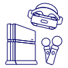 Game Consoles 24 Illustration from UX Line Set