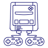 Game Consoles 4 Illustration from UX Line Set