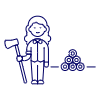Lumberjack AXE 2 Illustration from UX Line Set