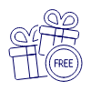 Free Gift Boxes Illustration from UX Line Set