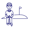 Sports Golf 1 Illustration from UX Line Set | Free Download as SVG Vector and Transparent PNG | Streamline illustrations