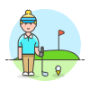 Sports Golf 11 Illustration from UX Colors Set | Free Download as SVG Vector and Transparent PNG | Streamline illustrations