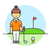 Sports Golf 12 Illustration from UX Colors Set | Free Download as SVG Vector and Transparent PNG | Streamline illustrations