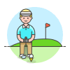 Sports Golf 2 Illustration from UX Colors Set | Free Download as SVG Vector and Transparent PNG | Streamline illustrations