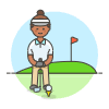 Sports Golf 4 Illustration from UX Colors Set | Free Download as SVG Vector and Transparent PNG | Streamline illustrations