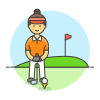 Sports Golf 6 Illustration from UX Colors Set | Free Download as SVG Vector and Transparent PNG | Streamline illustrations