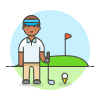 Sports Golf 7 Illustration from UX Colors Set | Free Download as SVG Vector and Transparent PNG | Streamline illustrations