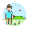 Sports Golf 8 Illustration from UX Colors Set