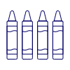 Crayons Illustration from UX Line Set