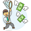 Catching Money 1 Illustration from UX Colors Set